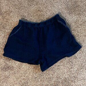 Aerie Linen Distressed Shorts